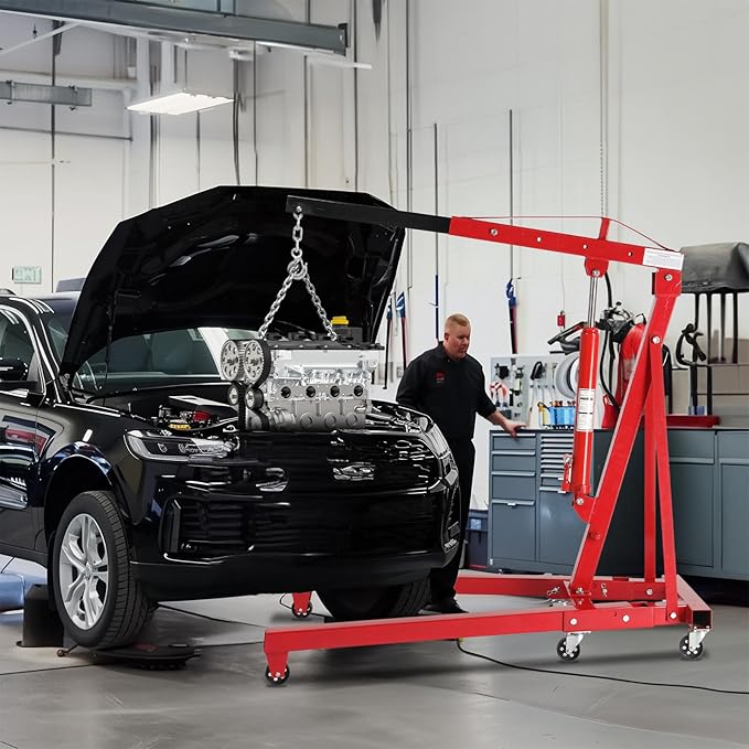 Engine Hoist 2 TON Folding Hydraulic Engine Motor Hoist Cherry Picker Shop - Image 7