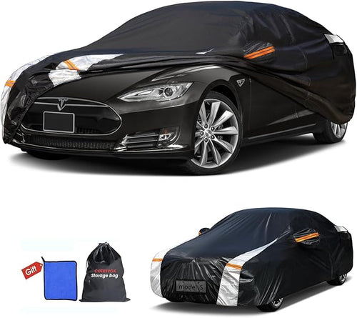 12-Layer Custom Fit Car Cover for Tesla Model S, Upgraded Waterproof by FocusonQualityServiceHear