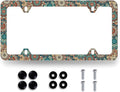 Vintage Mandala Flowers License Plate Frame Boho Floral License Plate Holder by MUAWUOIK