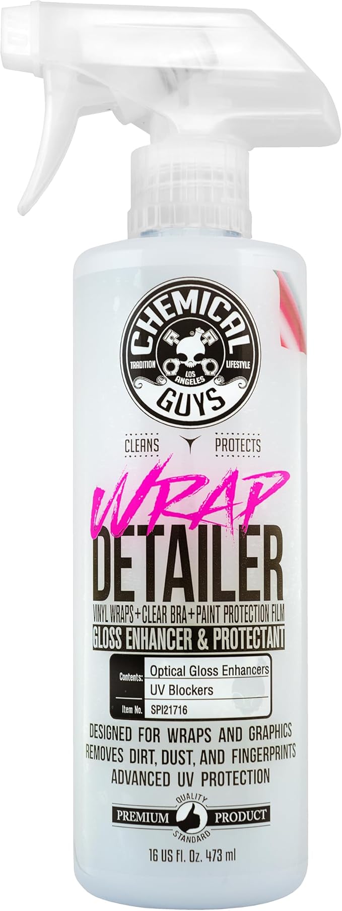 Chemical Guys SPI21716 Wrap Detailer Gloss Enhancer & Protectant, by ChemicalGuys
