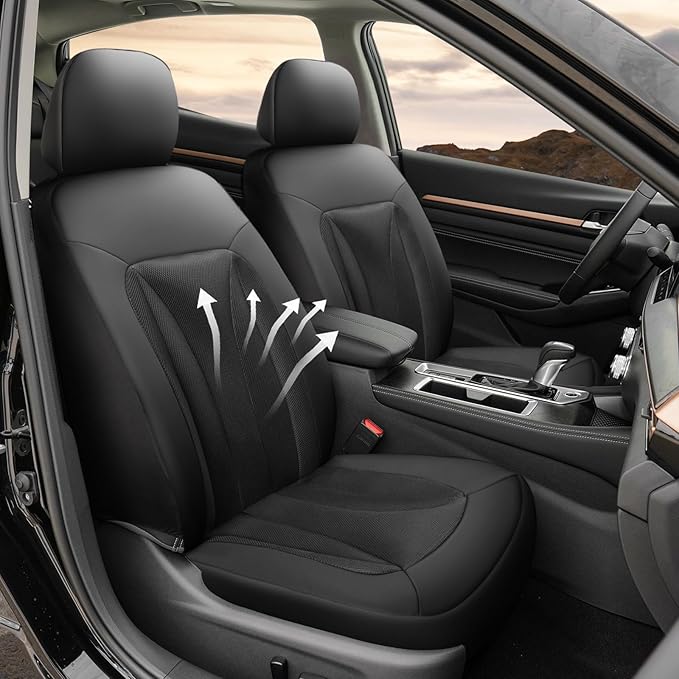 GIANT PANDA Front Seat Cover for Nissan, 3D Air Mesh Car Seat Covers Custom Fit - Image 2