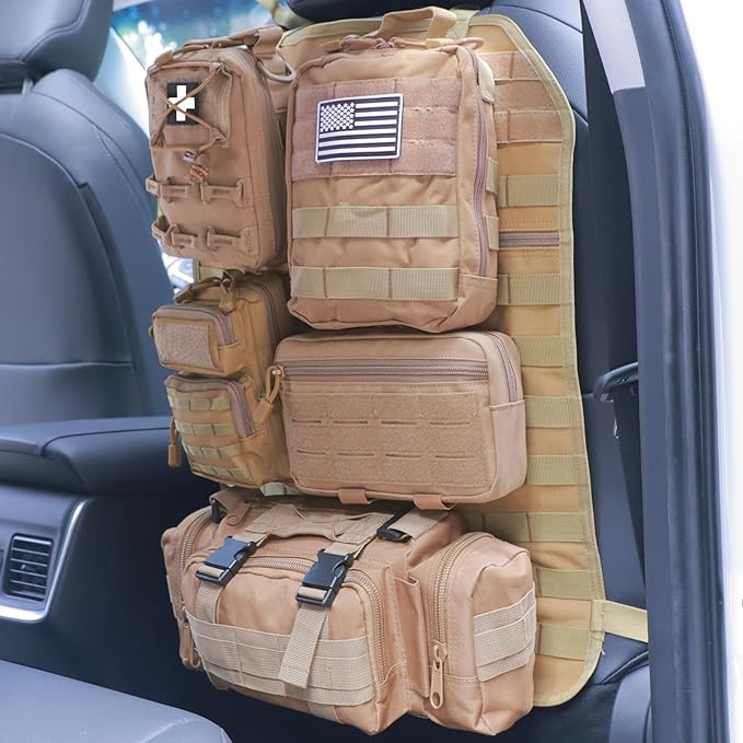Universal Tactical Seat ​Back Organizer Vehicle Molle Panel Organizer Storage by Jimikay