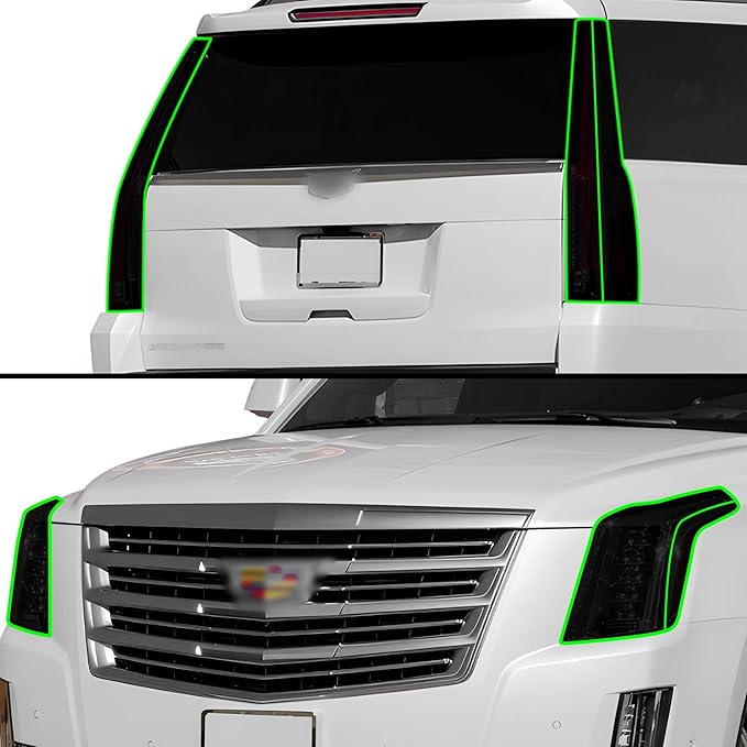 BOGAR TECH DESIGNS Full Headlight Taillight Tint Kit Fits Cadillac Escalade by BogarTechDesigns
