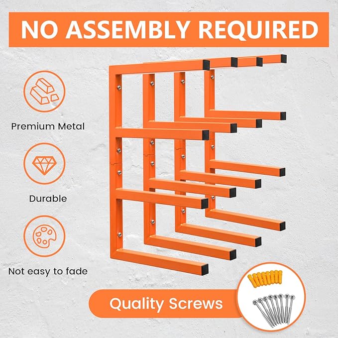 2 Pack Wood Organizer and Lumber Storage Rack Wall Mount, Heavy Duty Wood - Image 4