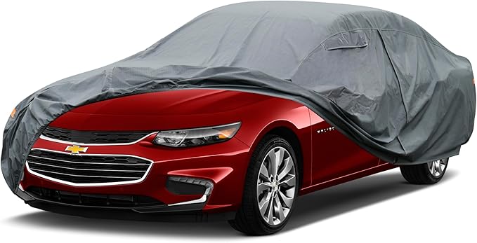 16 Layers Car Cover Waterproof All Weather, Heavy Duty Full Exterior Cover by GUNHYI