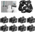 3-H Broom Holder Wall Mount 8 Pack, Mop and Broom Holder by 3-H
