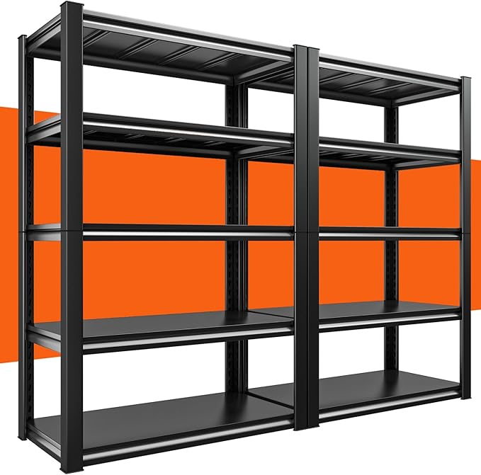 REIBII 40" W Garage Shelving, Heavy Duty Storage Shelves Load 2500LBS, 5-Tier by REIBII