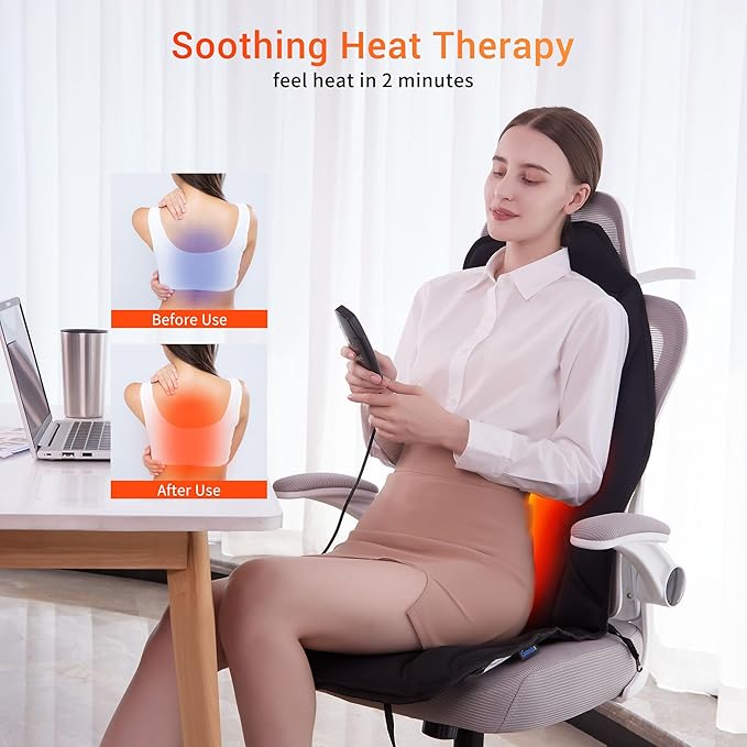 Massage Seat Cushion with Heat, Back Massager - Image 3