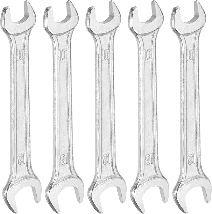 HARFINGTON 5pcs Double Open End Wrench 10mm x 12mm Metric 15 Degree Offset by HARFINGTON