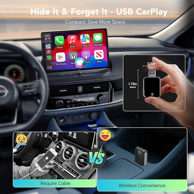 Wireless CarPlay Adapter for iPhone, 2025 Carplay Wireless Adapter for Apple & - Image 8