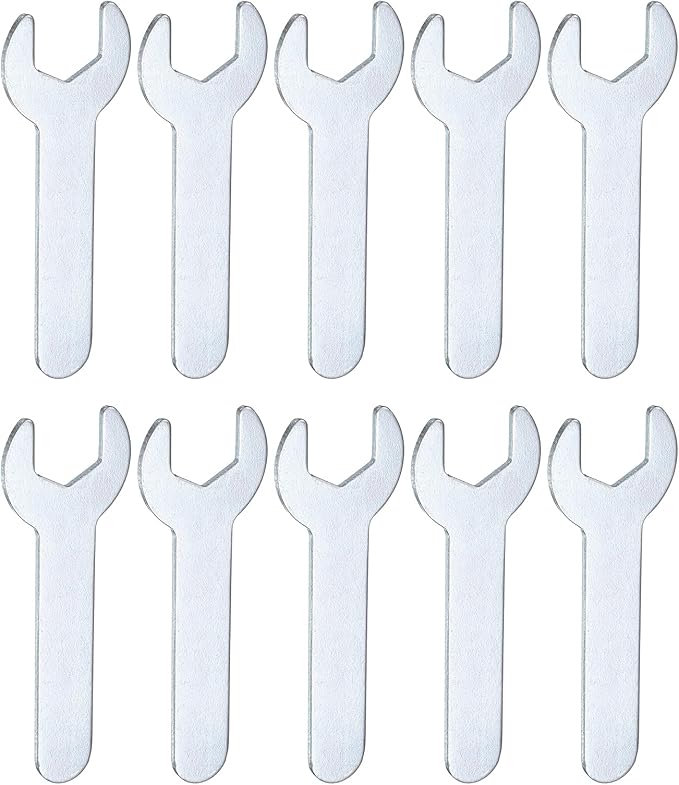 HARFINGTON 10pcs Small Wrench 13x70x1.5mm Metric U-Shaped Single Open Ended by HARFINGTON