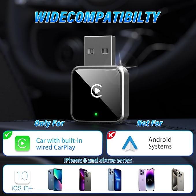 Wireless CarPlay Adapter for Apple iPhone, Converts Wired to CarPlay Wireless - Image 7