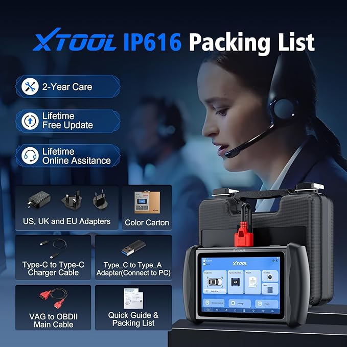 XTOOL IP616 V2.0 OBD2 Scanner Diagnostic Tool - Image 9