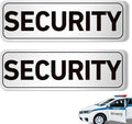 2 Pcs Security Officers Magnetic Signs Heavy Duty Reflective Security Sign by Skyygemm