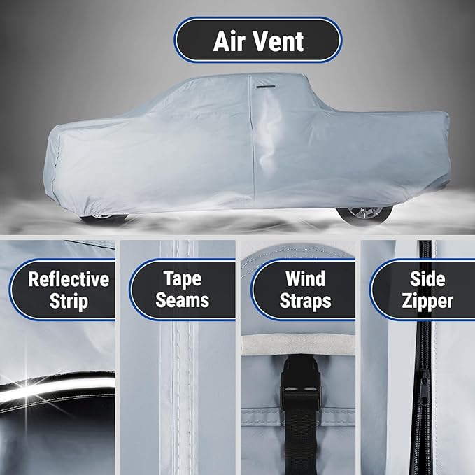 iCarCover Fits 1992-1996 F-150 Extended Cab, 8.0 ft Long Bed Ford Truck Cover - Image 5