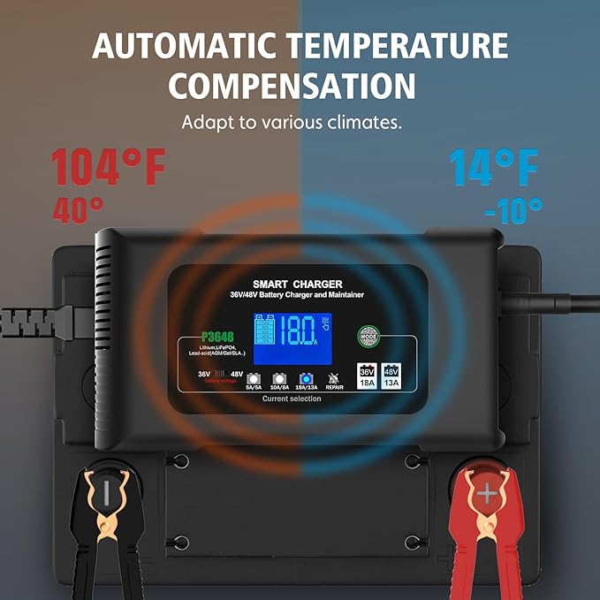 Golf Cart Battery Charger 36V 18A and 48V 13A Trickle Charger, 36 Volt Golf - Image 4