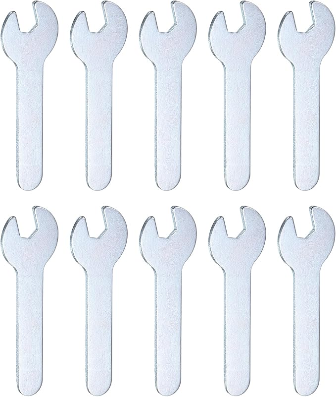 HARFINGTON 10pcs Small Wrench 7x66x1.5mm Metric U-Shaped Single Open Ended by HARFINGTON
