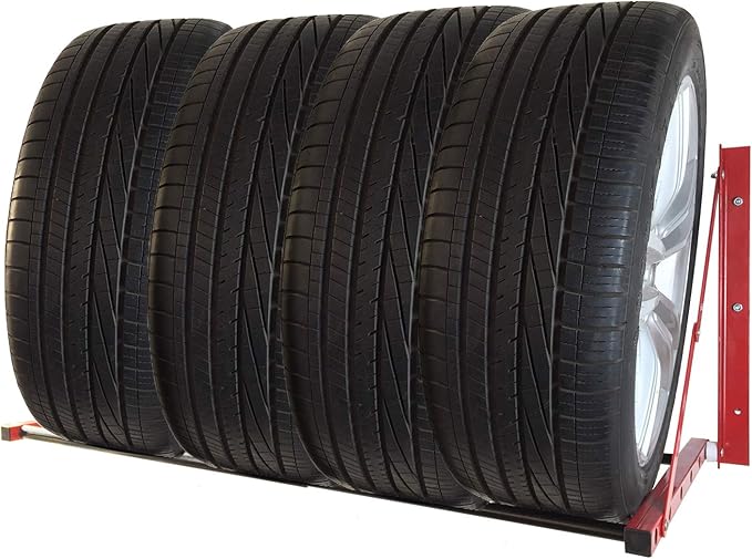 ROBLOCK Folding Tire Wheel Rack Wall Mount Multi-Tire Spare Carriers Garage x - Image 8