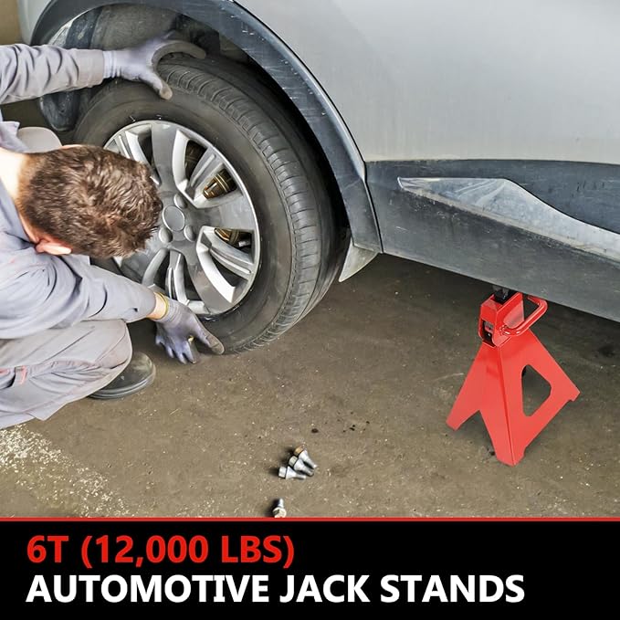 6 Ton Automotive Jack Stands, Heavy Duty Steel Car Lifting Stand - Image 3