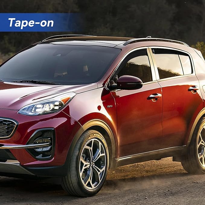 Window Visors Rain Guards for 2017 2018 2019 2020 2021 2022 Kia Sportage - Image 3