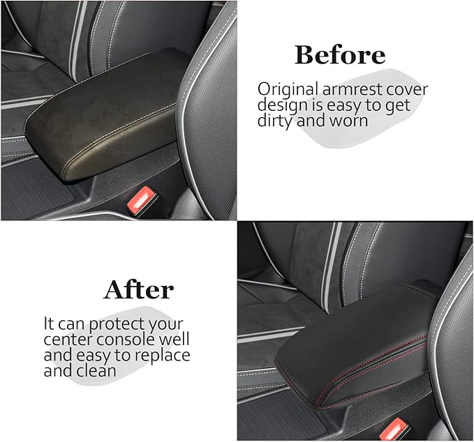 SKTU for 2013-2019 Volkswagen VW Golf 7 MK7 MK7.5 Central Console Armrest Rest - Image 5