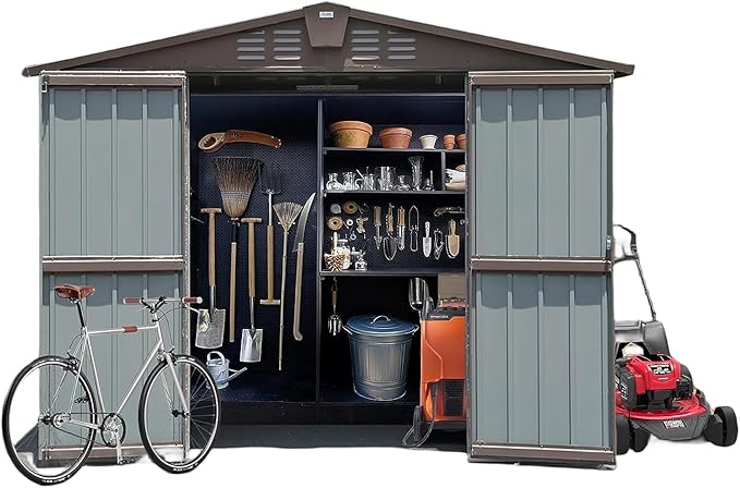 IKERY Metal Storage Shed 8.2' x 6.2' by IKERY