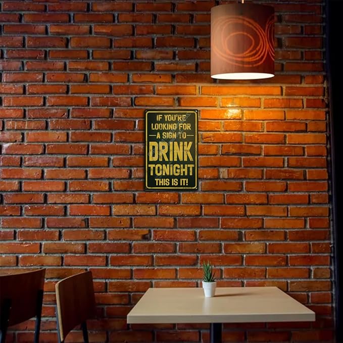"Sign to Drink Tonight" Funny Bar Sign or Man Cave Decor | 12x8″ Durable - Image 5