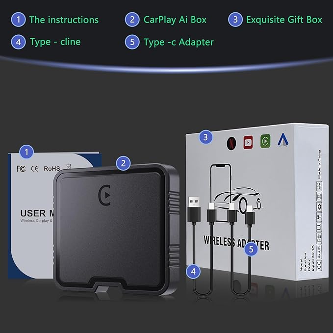 Wireless CarPlay Adapter for Convert Wired to Wireless Car Play Adapter Fast - Image 8
