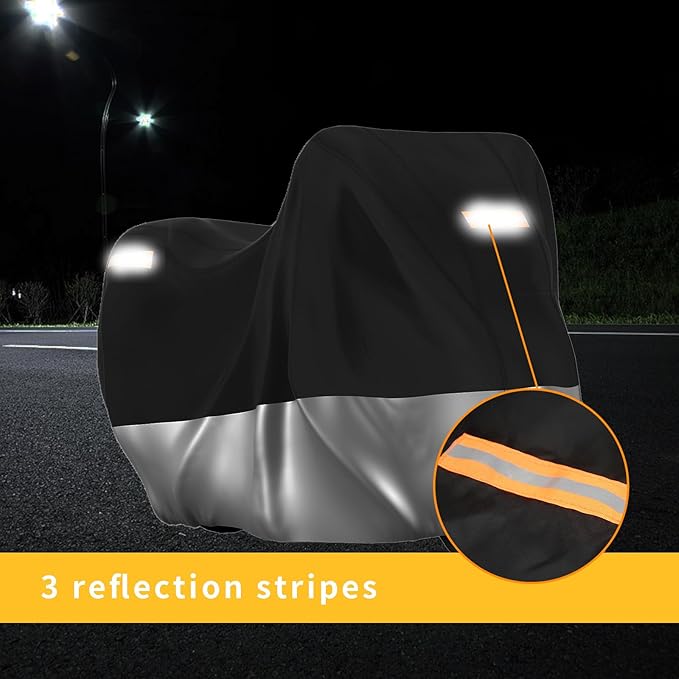 210D Motorcycle Cover All Season Waterproof Breathable Sun Outdoor Protection - Image 6