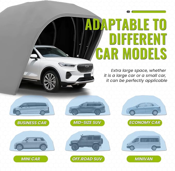 Heavy Duty Stainless Steel Carport, Semi-Automatic Carport, Retractable Car - Image 7