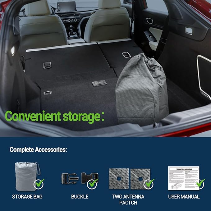 All Weather Waterproof Truck Car Cover, 7-Layer Non-Woven Cotton Car Covers - Image 4