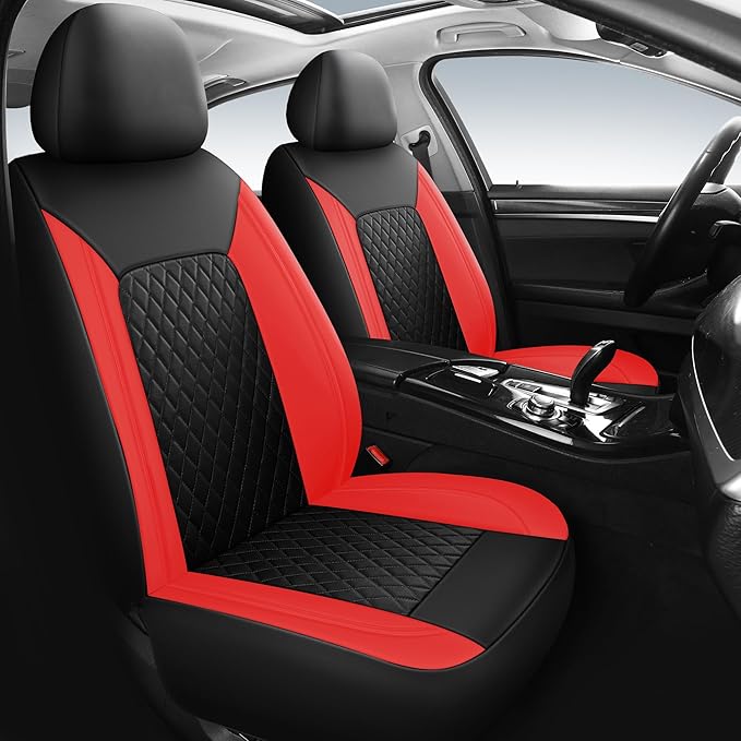 Car Seat Covers, Breathable and Waterproof Front Seat Covers, Luxury PU - Image 2