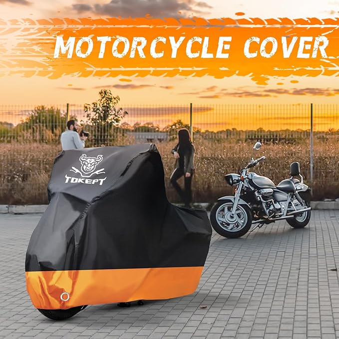 Motorcycle Cover, All-Season Waterproof Outdoor Sun Protection Fit up to 96 - Image 7