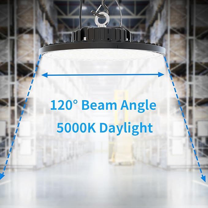 2 Pack UFO LED High Bay Light 150W, 21000 LM, 5000K - Image 3