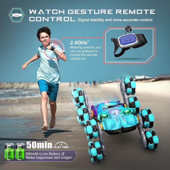 8WD Gesture Sensing RC Stunt Car, Boys Toys - Image 4
