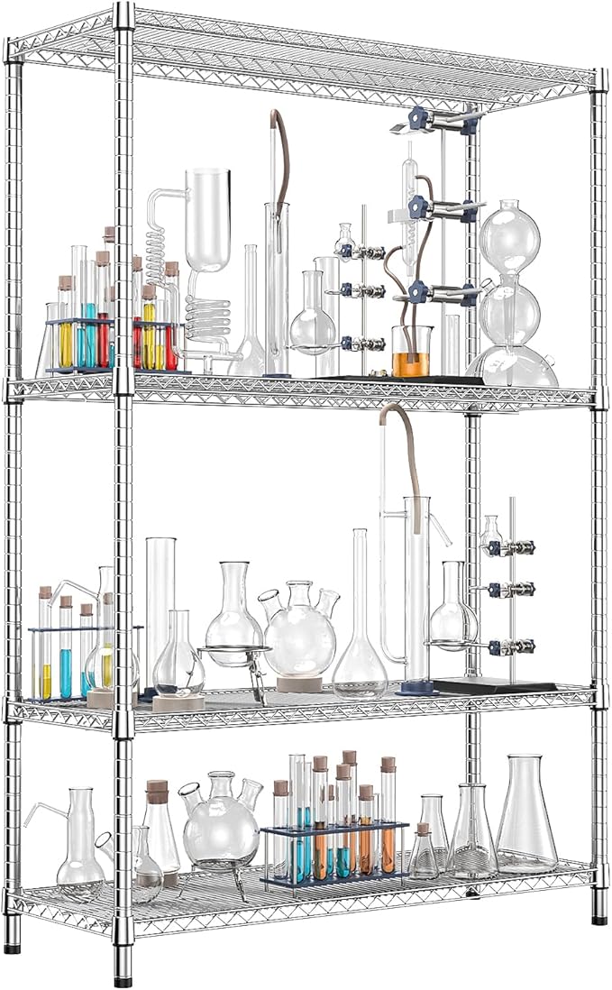 IZEUK 2640 LBS Garage Shelving Wide Storage Shelves 4 Tier Metal Shelves Heavy - Image 9