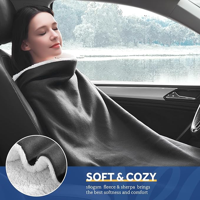 Sealy 12-Volt Heated Car Blanket, Portable Electric Blanket - Image 8
