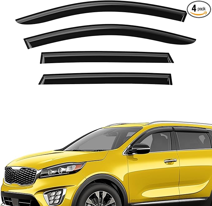 Extra Durable Window Deflectors Tape-On Window Visors Rain Guards Fit by AEROGUYSCustomfitrainguard