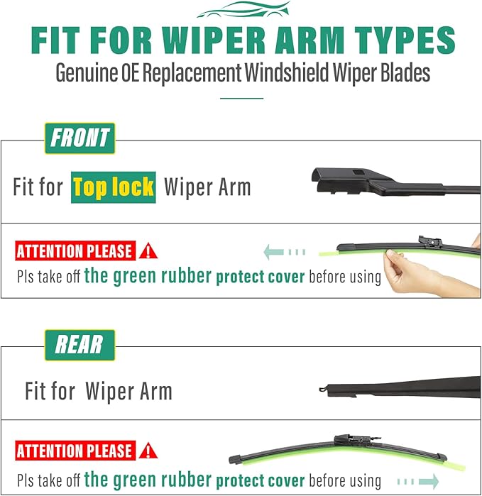 24" 20" 15" Windshield Wiper Blades Replacement - Image 7
