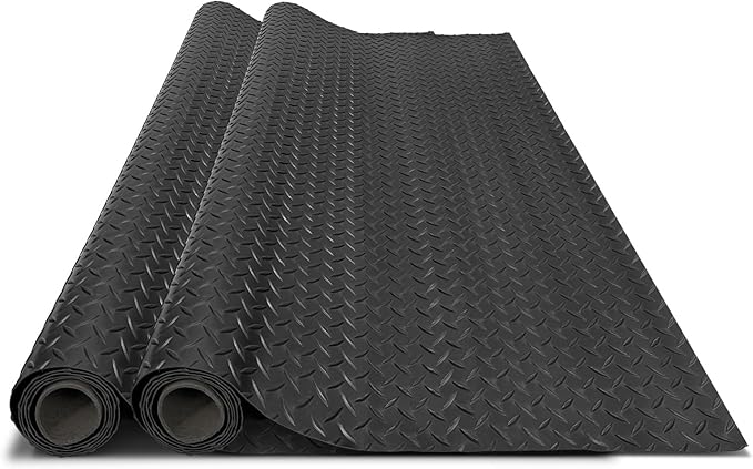 4x6 FT Garage Floor Mat, 2 Rolls 2.8mm Thickened Flooring Roll 48 sqft Diamond by GrandroadAuto