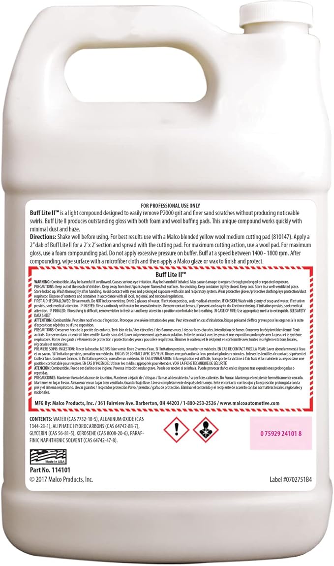 Malco Buff Lite II Finishing Crème – One-Step Professional Cutting, Polishing - Image 2