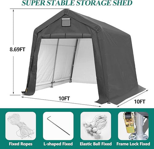 10' x 10' Outdoor Storage Shelter - Image 2
