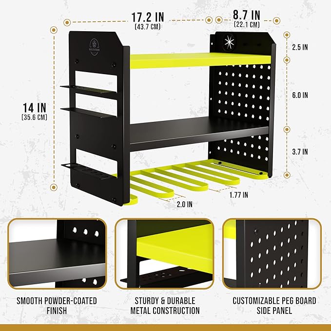 Heavy-Duty Metal Tool Storage Rack - Image 4