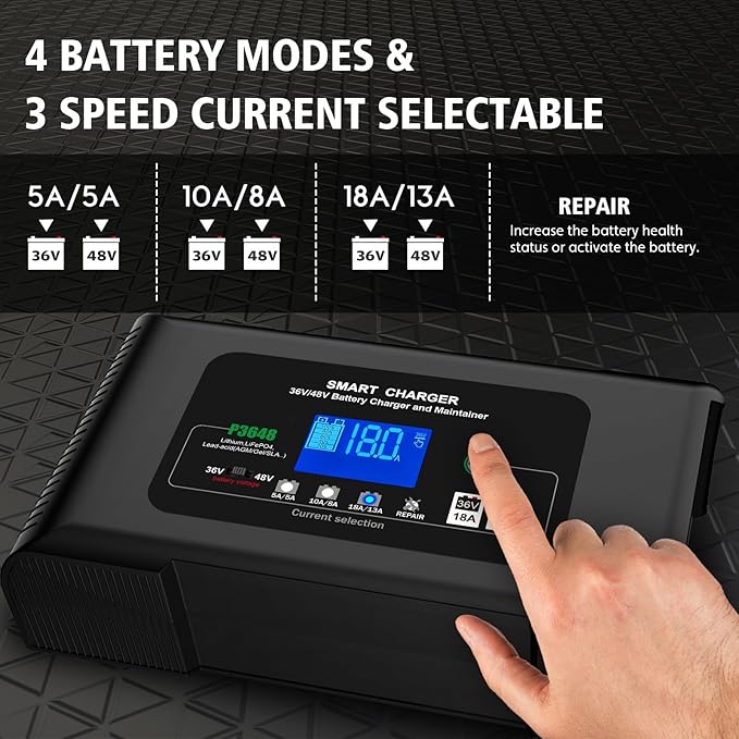 Golf cart Battery Charger, 36V 18A and 48V 13A Trickle Charger, 36 Volt Golf - Image 2