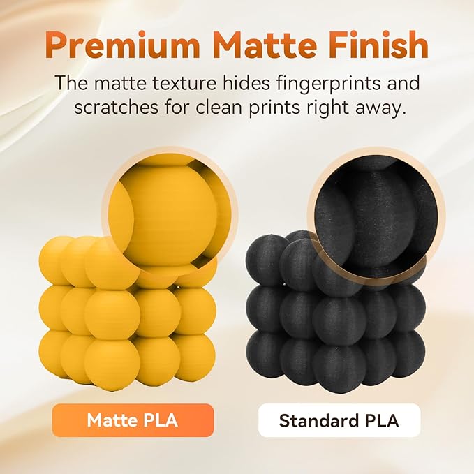 FLASHFORGE PLA Filament 1.75mm +/- 0.02mm, Matte Yellow 3D Printer Filament 1kg - Image 4