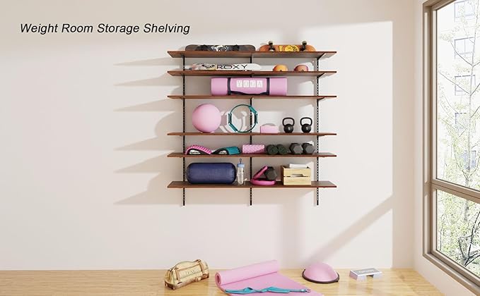 ROGMARS 60" W Garage Wall Mounted Shelving Heavy Duty, 6 Tier Garage Shelves - Image 5