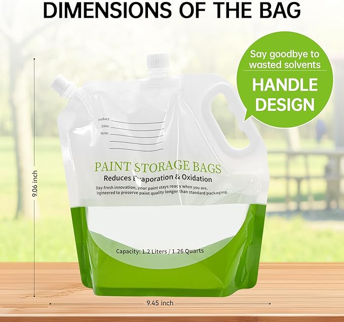 4 Pcs Paint Storage Pack Bags, 1.2L Reusable Paint Saver Bags - Image 4