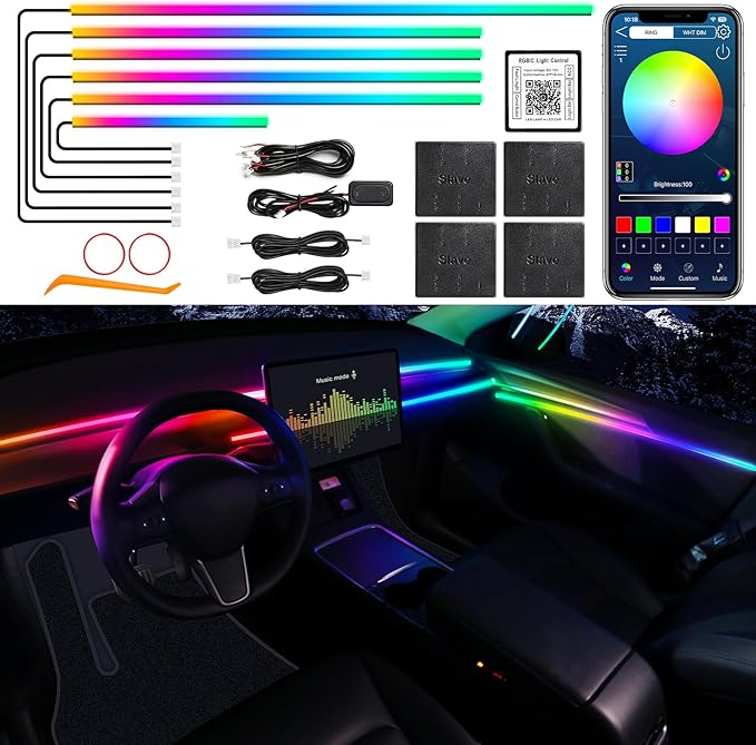 Dreamcolor Acrylic Interior Car LED Strip Light - Image 2
