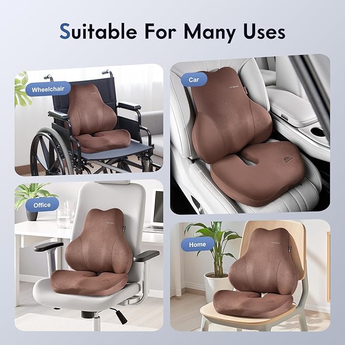 Coverado Memory Foam Car Seat Cushion and Lumbar Support Pillow - Image 5