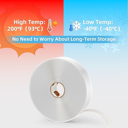 Butyl Tape 1 Inch x 30 Ft White, 1/8 in Thick Plumbers Putty Tape RV Sealant - Image 5